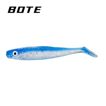 BOTE Fiske Lure Mjuk Wrom Silikon Bete Konstgjorda Wobbler 65mm 2.1 g 10 Färg Minnow Swimbait Bass Fiske