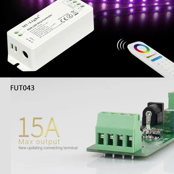Miboxer med 2,4 G Trådlös RGB/RGBW/RGB+CCT LED Strip Controller WI-fi Smart Panel Fjärrkontrollen för att stänga av ljuset timing Dimmer 12V-24V