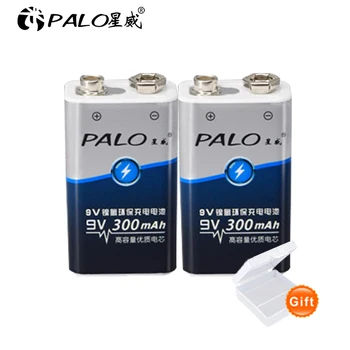 1-12st 9 V 6F22 300mAh ni-mh-Batteri 9 volt nimh-batterier ni-mh Uppladdningsbara batterier