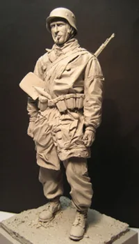 1/16 gamla står man med päls (NR BAS ) Harts figur Modell kit Miniatyr gk Unassembly Omålad