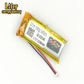 1,25 MM 2pin kontakt 3,7 V 802540 1000mah Hög kvalitet li-ion polymer batteri för MP3-MP4 MP5 små leksaker