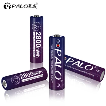 1,5 v li-ion AA laddningsbart batteri 2800mwh litium-jon-AA 2A batterier och USB-batteri laptop laddare