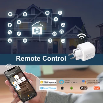 1-5st Smart wi-fi trådlöst Lan-Uttaget EU-Kontakt För HomeKit 16A Remote Voice Control-Uttag Arbete Med Alexa, Google Hem Tuya