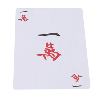 1 Box 144 Papper MahJong Mah Jong Kinesiska Spelkort Set + Tärning För Familjefest Barn Vuxen Matematik Leksak