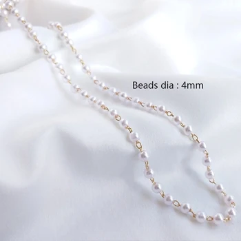 1 Koppar Pearl Kabel-Kedjor Guld Halsband Bulk Smycken Kedjor för Armband Smycken Gör Handgjorda Material DIY-Grossist
