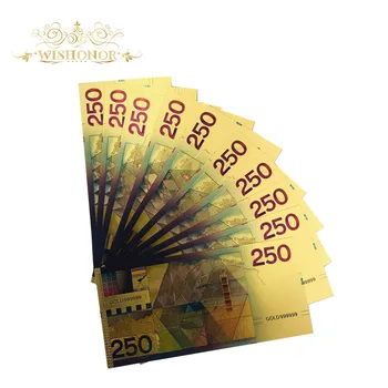 10-100st Nederländerna Sedlar 250 nederländska Gulden Guld Sedel Replica för Souvenir-och Eller och Samling