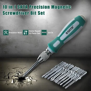 10 i 1 SATA Precision Magnetisk Skruvmejsel Bit Ställ Reparation handverktyg