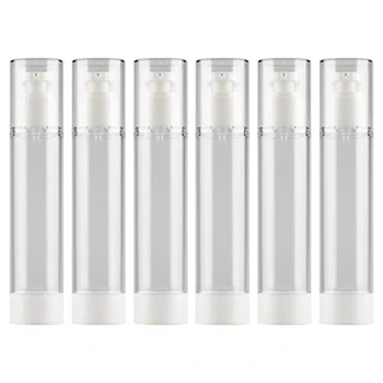 (100 ML) Klar Airless Kosmetisk Kräm Pump Flaska Travel Size Påfyllningsbar Dispenser Behållare/Foundation Resor pumpflaska för S