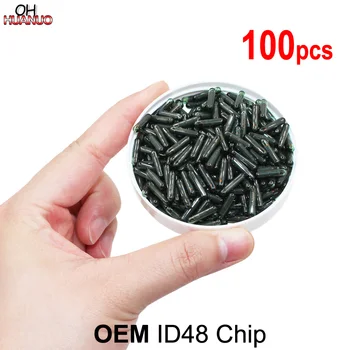 100 ST, Original OEM ID48 ID:48 Glas Crypto Chip T6 Auto Transponder Bil otilldelade Tangenten Chip