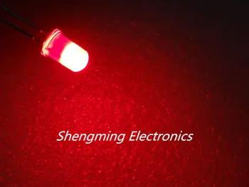 1000PCS 5mm Röd Super Ljus Diffust LED-Ljus Lampor dimma