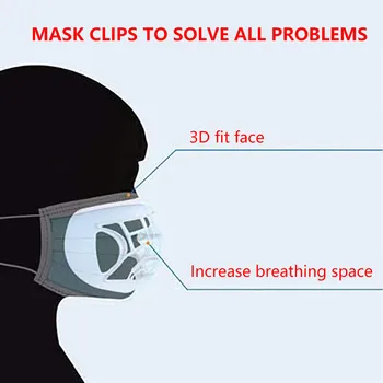 100st 3D Ansiktsmasker Fäste Mun Separata Inre ställ Hållare andrum Fast Utökade Bekväm Ansiktsmask DIY