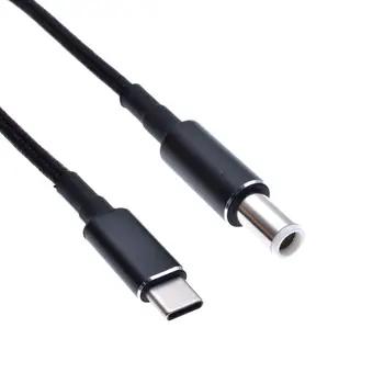 100W Bärbar Strömförsörjning Adapter Charing USB-Kabel av Typ C, för att DC7.4*5.0 mm-Kontakt Converter för Dell N4010 N4030 N4050 1400 D610