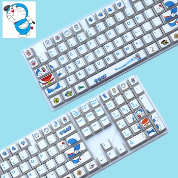 108 nycklar/set PBT-Dye-Sublimation-Tangenten Caps Personlighet Mekaniska Tangentbordet cap för Doraemon Filco IKBC OEM/Cherry-Profil