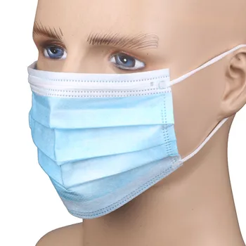 10st/50st/100st Disponibla Mask Icke vävde 3 Lager Filter Mask Mun Mask Andningsförmåga Earloops Face Mask I Lager