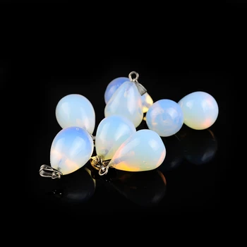 10st/del 13*18mm vatten drop hänge opal glas lampwork hänge lite charm hänge för dig som älskar halsband DIY smycken gör