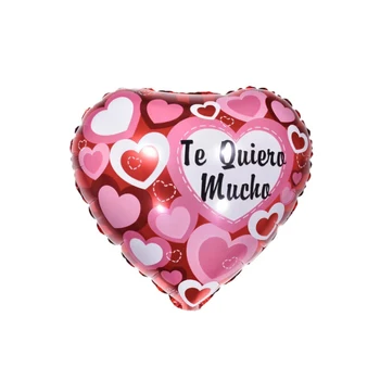 10st Hjärtat TE AMO Folie Ballonger spanska jag Älskar Dig för Bröllop, Födelsedagsfest TEAMO alla Hjärtans Dag Globos Leveranser