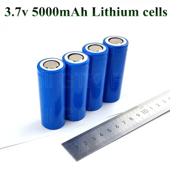 10st hög kapacitet 26650 med 3,7 v och 5000mah li-ion batteri lithium 3,7 v 5Ah accu pilas 26700 power pack uppladdningsbara LED-ficklampa