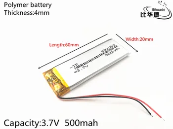 10st/mycket 3,7 V 500mAh 402060 Litium-Polymer Li-Po, li-jon Laddningsbart Batteri celler För Mp3-MP4 MP5 GPS