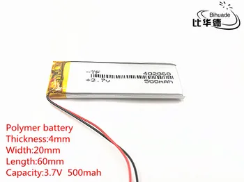 10st/mycket 3,7 V 500mAh 402060 Litium-Polymer Li-Po, li-jon Laddningsbart Batteri celler För Mp3-MP4 MP5 GPS