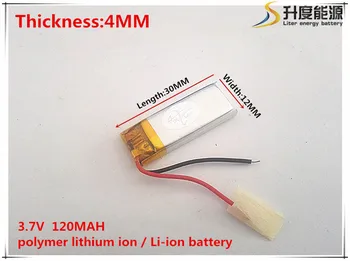 10st [SD] 3,7 V,120mAH,[401230] Polymer lithium-ion / Li-ion batteri för TOY,POWER BANK,GPS,mp3,mp4,mobiltelefon,högtalare
