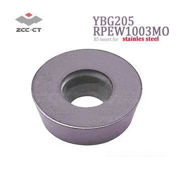 10st ZCC fräs RPEW1003 MO ZCCCT hårdmetallskär RPEW mögel sätt R5 cnc-svarv runda plattan RPEW1003MO RPEW1003M0