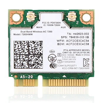 1200Mbps Dual Band Intel7260 7260AC 7260HMW 2.4 G/5Ghz Wlan 802.11 ac wi-fi trådlöst Lan Bluetooth 4.0 Mini PCIe wi-fi trådlöst Lan Trådlöst Nätverk PCIe-Kort