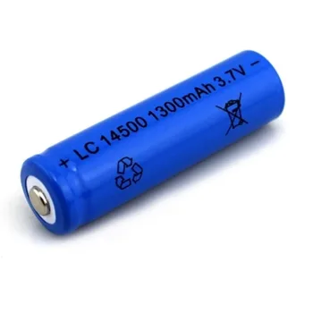 12st/mycket Stor kapacitet 14500-batteri 3,7 V 1300mAh uppladdningsbart litiumbatteri för ficklampa batteri