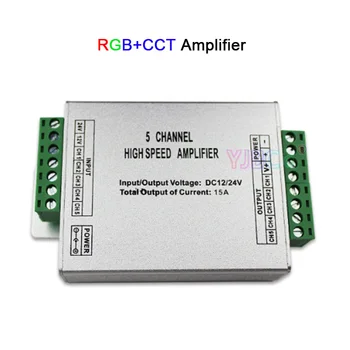 12V/24V RGB/RGBW/RGBWW RGB+CCT led-Förstärkare 12A/15A/24A/30A RGBWC Led slinga Tape Power Repeater controller