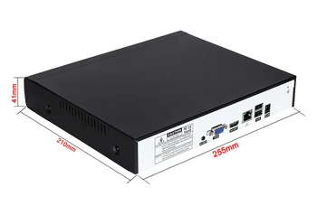 12V 5A Röd Panel Hi3536C XMeye Ljud Övervakning Video Recorder 8MP 4K 32CH 32 Kanal H. 265+ Face Detect IP-Onvif wi-fi trådlöst LAN NVR DVR