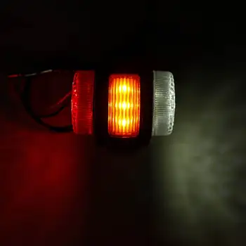 12V Bil Lastbil LED Sida Markör Ljus blinkers Indikator Svans Broms Sluta Lampor gul Röd Vit För Släpvagn Lastbil, Husvagn