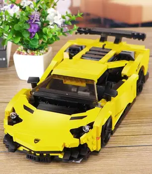 13.7*31*7.7 cm gul blixt sport bil-serien små partiklar barn är monterade leksaker