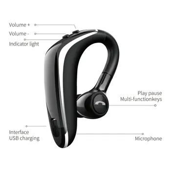 15 Timmars Speltid F Bil Bluetooth-Headsetet Över Örat Vattentät Bluetooth Hörlurar Lätt Vägt Lång Standby