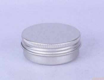 1500pcs Tom 30ml och silver metall aluminium kosmetiska burk 30g Solid Parfym Kosmetiska Förpackningar Burk Prov Burkar#231