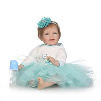 16.5 Cm 55 cm Mjuk Silikon Reborn Docka Småbarn Naturtrogen Docka Realistiska Baby doll Födelsedag-Julklapp till Barn