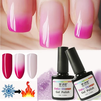 18 Färger Lack polska Nail Gel Mode Temperatur färgförändring Nagellack UV Nail Art polska Lack 10ml