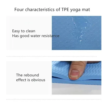 1830*800*6mm TPE Yoga Mat Position med Line Icke Slip Matta Matta, För Nybörjare Miljö Fitness Gymnastik Mats