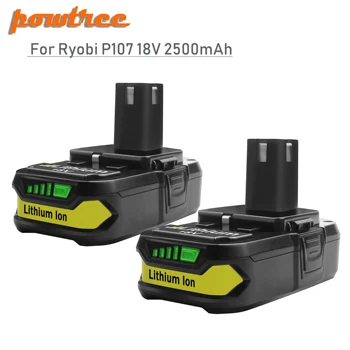 18V 2500mAh Li-ion P107 Laddningsbart Batteri För Ryobi elverktyg Borrar Ersätta P100 P102 P103 P104 P105 P107 P108 L30