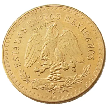 1947 Mexiko guldpläterad 50 Peso Coin kopiera mynt