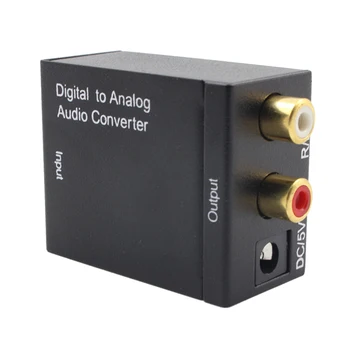 1st Digital Optisk SPDIF-Toslink Koaxial Signal Till Analog-Omvandlare Stereo Audio DAC Jack 2*RCA-Förstärkarens Dekoder Adapter