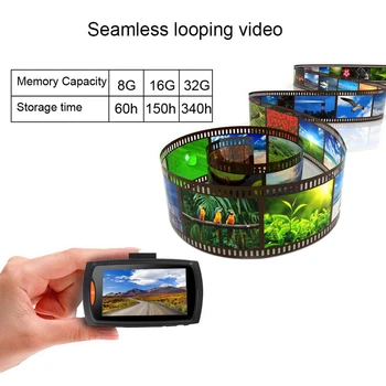 2,2-Tums Bil Hd 1080P Driving Recorder för Kameran 90 Graders vidvinkelobjektiv Video Recorder