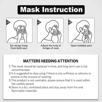 20/50/100st Mask Disponibla Nonwove 3 Skikt för Skikt Filter Mask mun Face mask filter säkert bra Andningsförmåga Skyddande masker I Lager