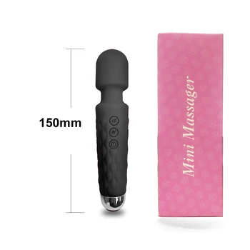 20 Hastighet Kraftfull Mini Vibrator för Kvinnor G-punkten AV Trollspö Klitoris Stimulator Vibrerande Dildo sexleksaker för Vuxna Par
