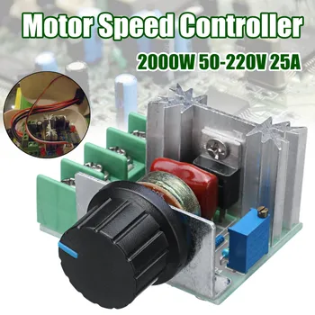 2000W 50-220V 25A PWM Justerbar Motor Speed Controller spänningsregulator För Elektrisk Spis Belysning Dimmer Power Drive-Modulen