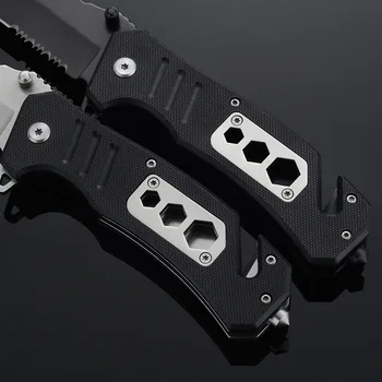 200mm Folding Pocket Knife Funktion för Överlevnad Taktiska Knivar Multi-verktyg Jackknife Offentlig Skärande Verktyg Defensiv jaktkniv