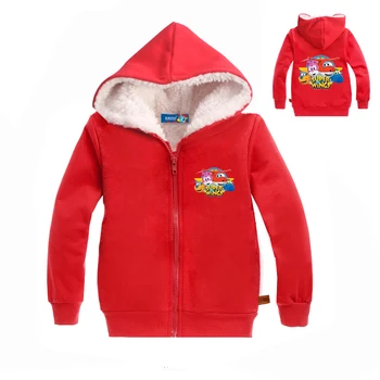 2018 nya Super Vingar Vinter Mode Tecknat barnkläder Bomull Tjockna Hoodies Baby Pojkar Flickor coat sweatshirts