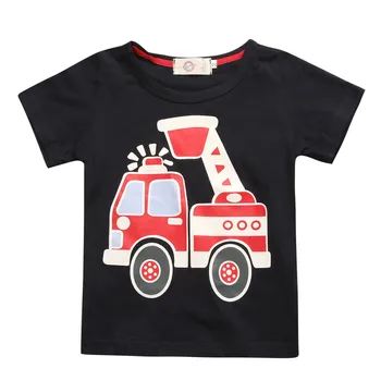 2019 barnkläder uppsättningar för vår pojke passa Lång ärm rutiga skjortor+bil skriva ut t-shirt+jeans 3st passar CCS350