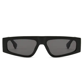 2019 Nya Fyrkantiga Solglasögon med Platt topp Små Glas Män Retro Varumärke Design Lutning Solglasögon Oculos De Sol Leopard Glasögon