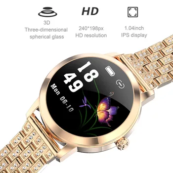 2020 Härlig Smart Klocka För Kvinnor IP68 Vattentät puls BP Påminnelse LW10 Smartwatch Ansluta Till Xiaomi Android IOS