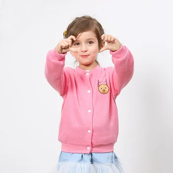 2020 Hösten Män Kvinnor barnkläder Pojke Flicka med Lång Ärm Ytterkläder Tecknade Djur Head Broderier Cardigan för Pojkar