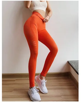 2020 Hösten Peach Hip Byxor Kvinnors Andningsförmåga Och Snabb Torkning Ihåliga Fitness Hög Midja Snäva Leggings Stretch Yoga Gym Byxor